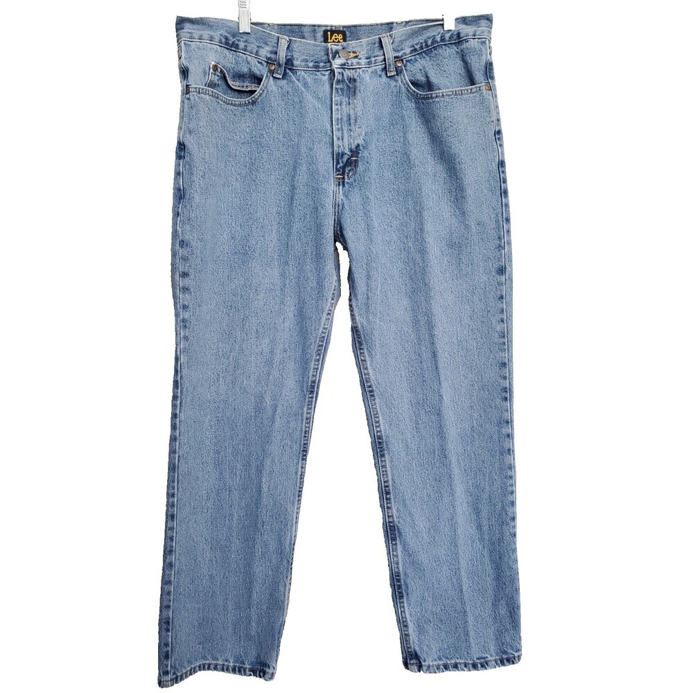 Lee Men's Relaxed Fit Cotton Denim Blue Jeans Size 38x30 (inseam measures 29")
